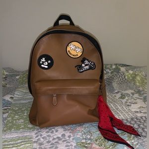 Coach Disney X Mickey Patchwork Saddle Leather Backpack